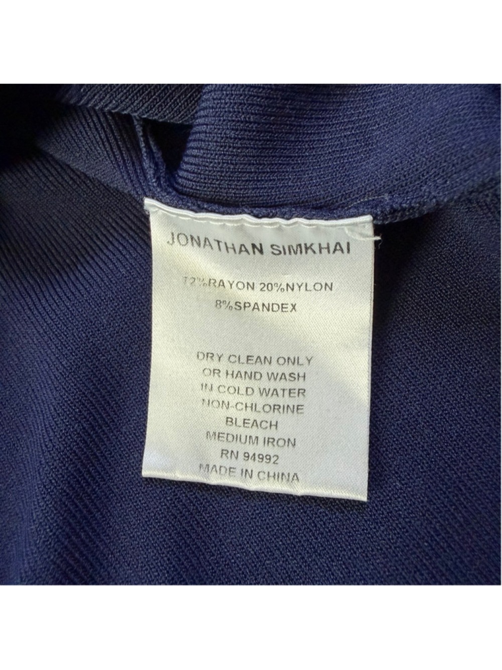 Jonathan Simkhai Signature Flared Bell Sleeve Knit Sweater In Navy Blue Sz Small - Picture 6 of 8